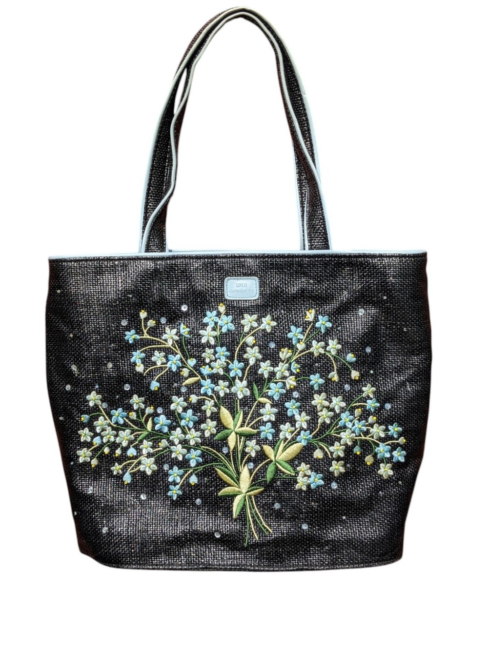 Lulu Guinness Woven Straw Tote Bag